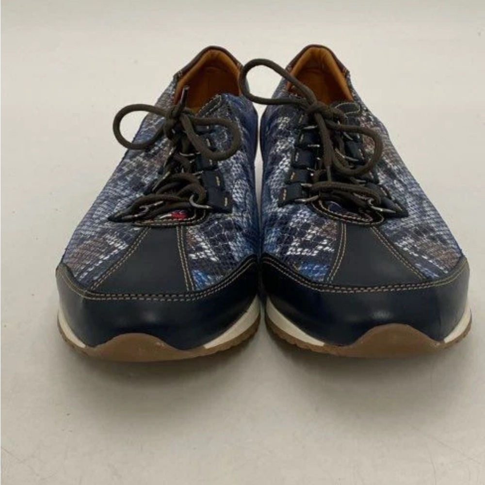 Men's Blue Patterned Sneakers